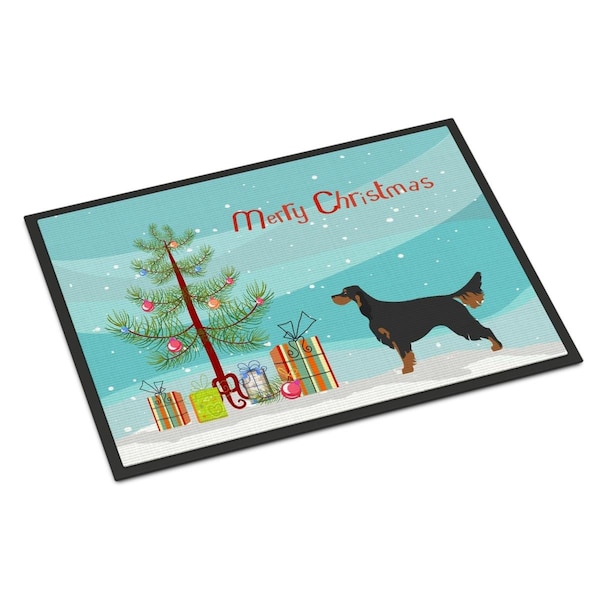 Carolines Treasures Gordon Setter Christmas Indoor or Outdoor Mat, 24 x 36 in. BB8436JMAT - main